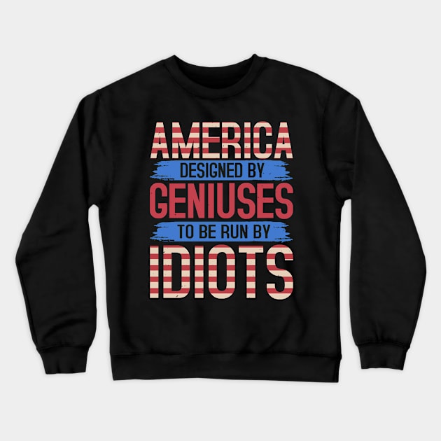 America Crewneck Sweatshirt by OSCAR BANKS ART